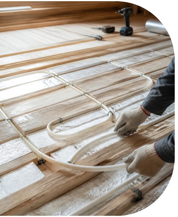 Монтаж теплого пола по деревянному основанию в Ульяновске